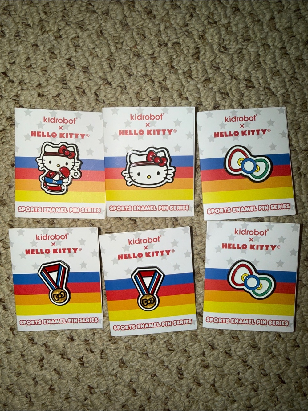 Kidrobot x Hello Kitty Sports Enamel Pin Set - Multi Color